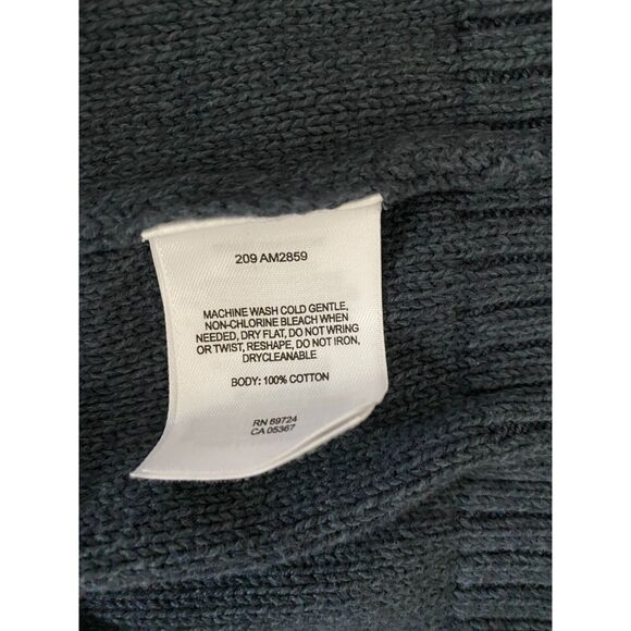 Columbia Green Ribbed Knit Sweater Mens Long Sleeve Pullover, 100% Cotton Sz XL - Picture 6 of 10